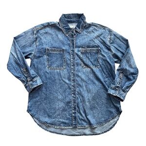 AE x Aerie DBL Take Button-Up Shirt SZ M